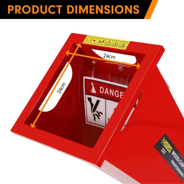 Ducar 7HP Wood Chipper Shredder Mulcher Grinder Petrol Red Image 5