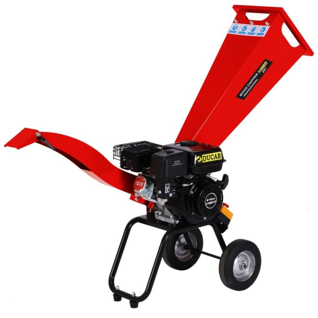 Ducar 7HP Wood Chipper Shredder Mulcher Grinder Petrol Red Image 2