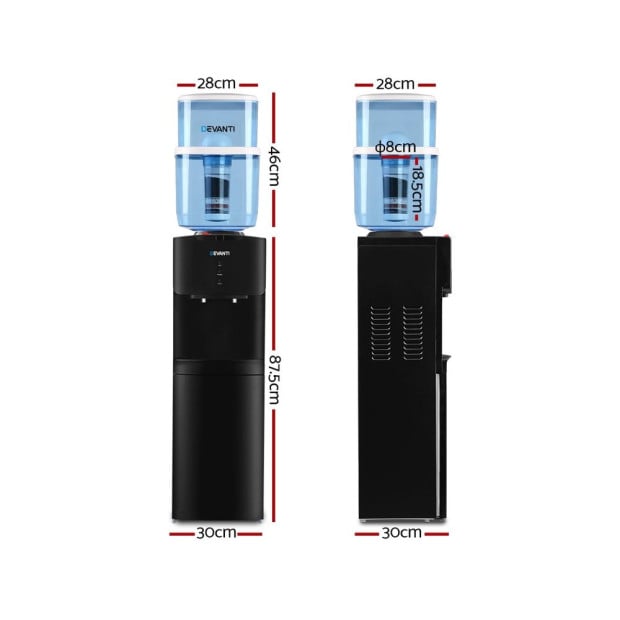 Water Cooler Chiller Dispenser Bottle Stand Filter 22L Purifier Black Image 2