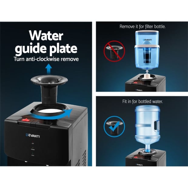 Water Cooler Chiller Dispenser Bottle Stand Filter 22L Purifier Black Image 6