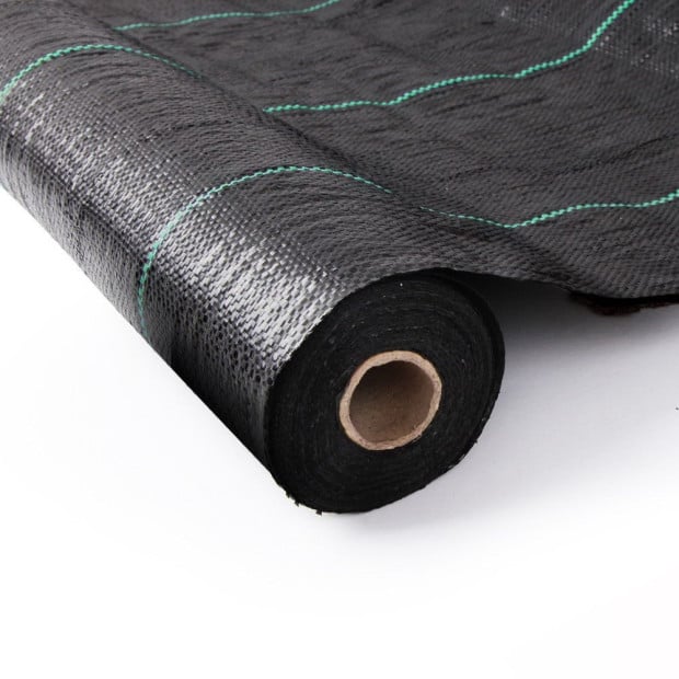 3.66m x 50m Weedmat Weed Control Mat Woven Fabric Gardening Plant PE