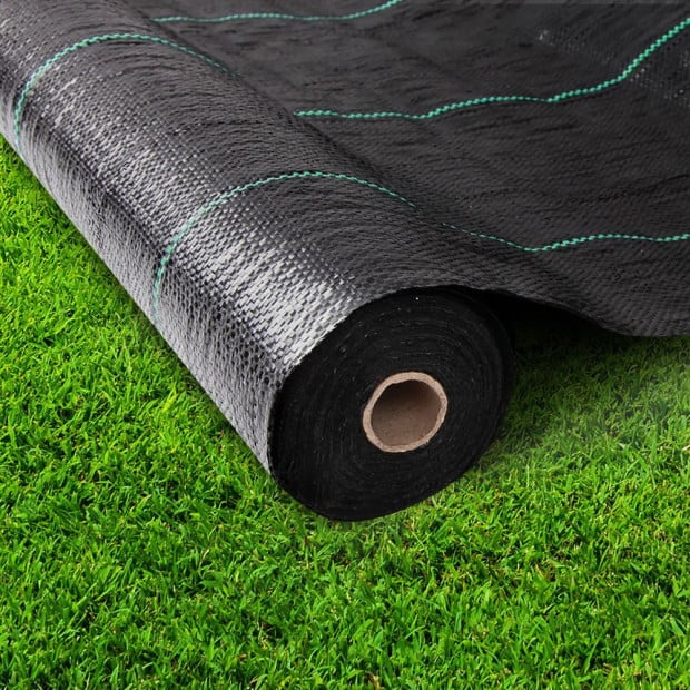 3.66m x 50m Weedmat Weed Control Mat Woven Fabric Gardening Plant PE Image 7