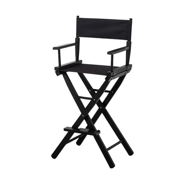 Sarantino Tall Directors Chair - Black Image 2
