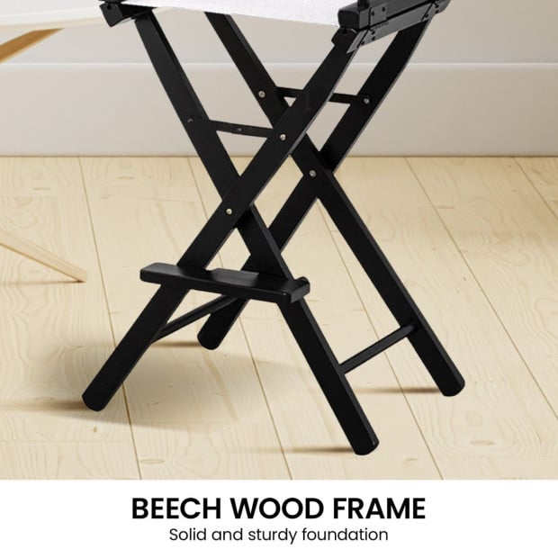 Sarantino Tall Directors Chair - White Image 5