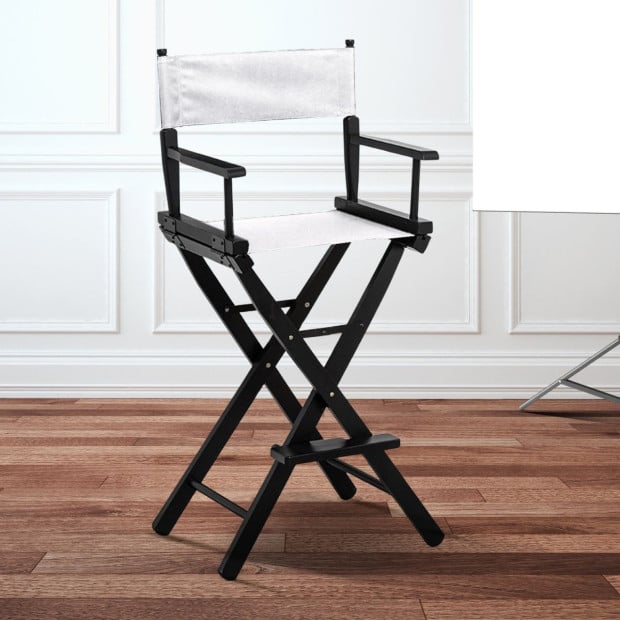 Sarantino Tall Directors Chair - White Image 9
