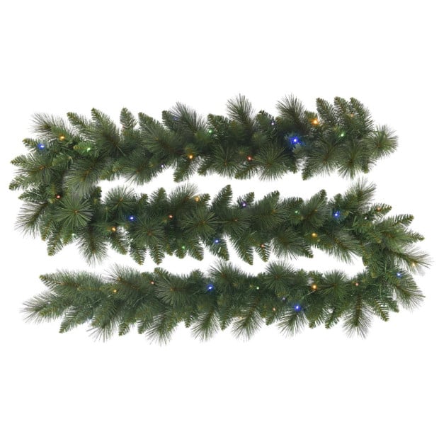Christabelle 274cm Battery-Operated Christmas Garland with Multi-Function Lights - Dorset Pine Image 2
