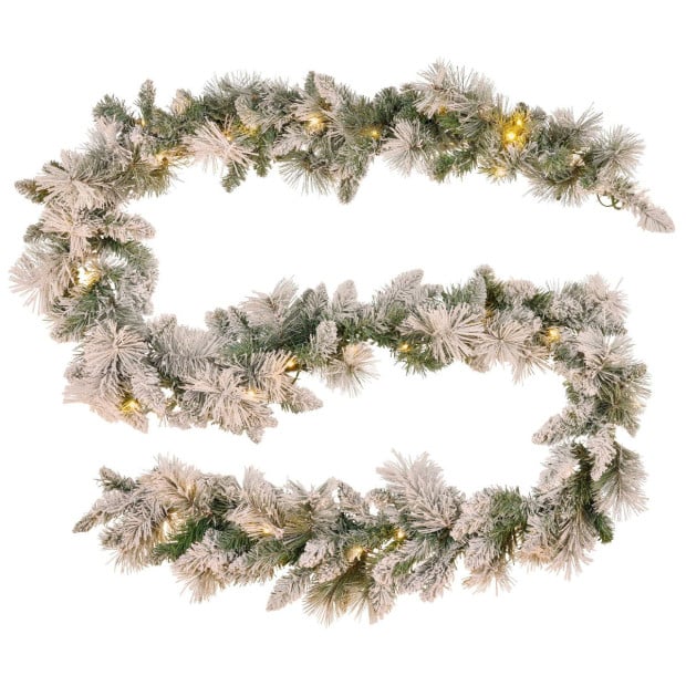 Christabelle 2.7m Christmas Garland with LED Lights Snowy Dorset Pine Image 4