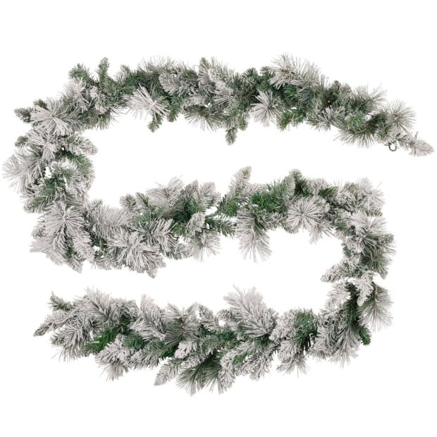 Christabelle 2.7m Christmas Garland with LED Lights Snowy Dorset Pine Image 5