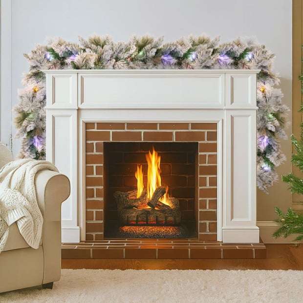 Christabelle 2.7m Christmas Garland with LED Lights Snowy Dorset Pine Image 7