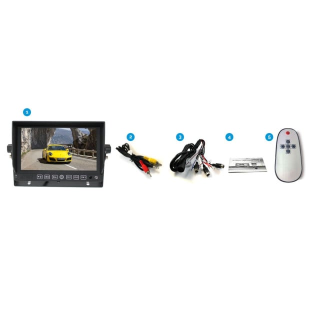 7in Monitor HD 12v/24v With 3 Av Inputs 4pin Advanced Image 8