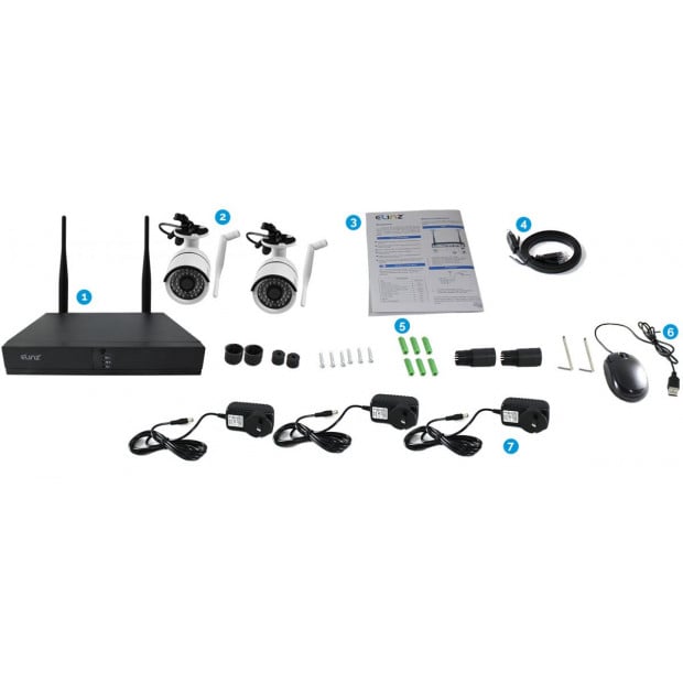4ch Cctv Wireless Security System 2mp Ip Wifi 2x Camera Image 8