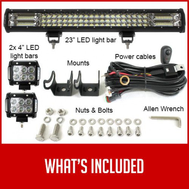 23In Led Light Bar Philips Bundle 2x 18w 4 Inch Cree Driving Worklight Image 6