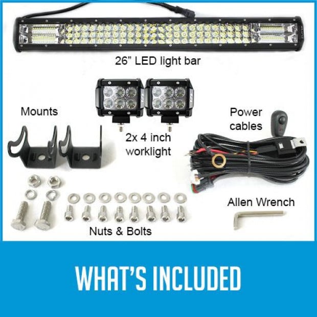 26In Led Light Bar Philips Bundle 2x 18w 4In Cree Driving Worklight Image 6