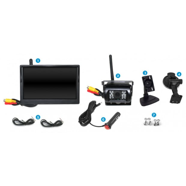 5In Car Wireless Reversing Camera Monitor Rear View Kit Image 6