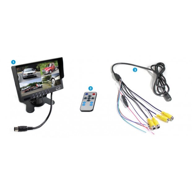 Elinz 7In Monitor Hd 12v/24v With 2 Av Inputs 4pin Advanced Image 7