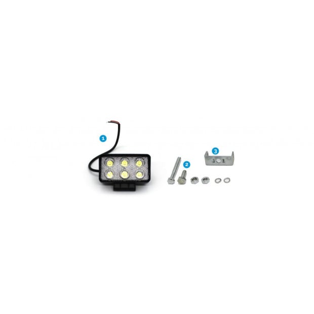 4In 18w Led Work Light Rectangular 60 Flood Lamp Fog Ip67 Offroad Jeep Image 7