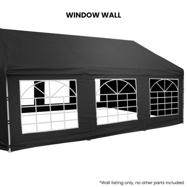 Wallaroo 6x6 Outdoor Event Black Replacement Window Wall Marquee Image 3