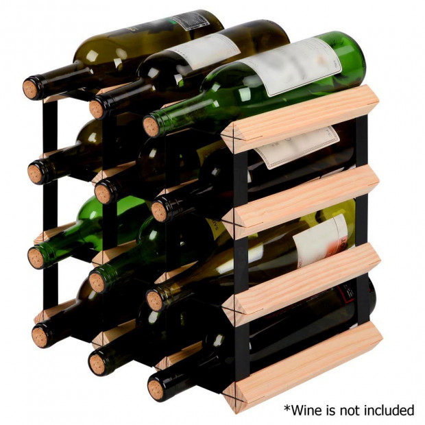 Timber Wine Rack 12 Bottles Image 4