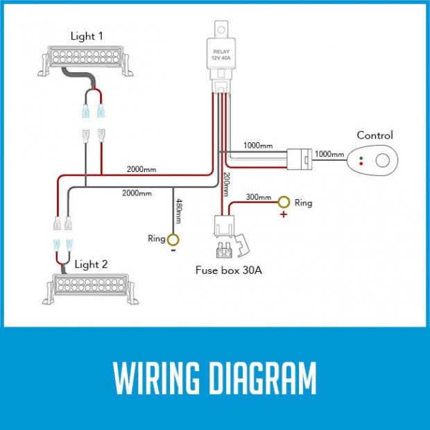 Elinz Wiring Loom Harness For Led Hid Fog Spot Work Driving Light Image 6