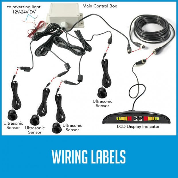 Elinz Parking Ultrasonic Sensor Kit Reversing SystemBuzzer Alarm Image 3