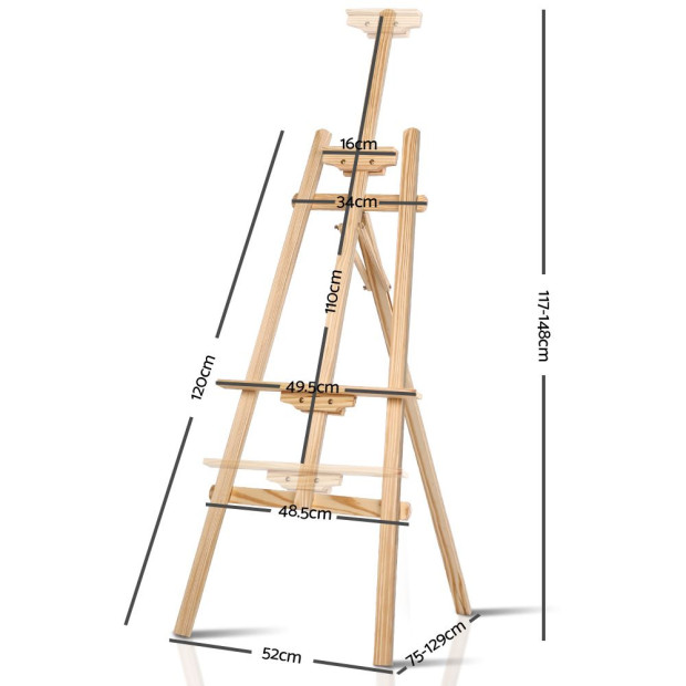Modern Floor Easel - White Oak Image 2