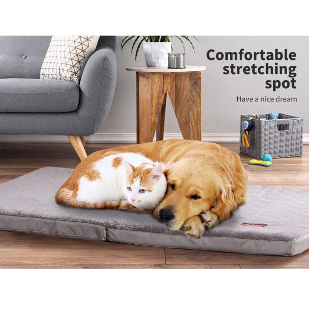 Pet Bed Grey Polyester Size L Image 3