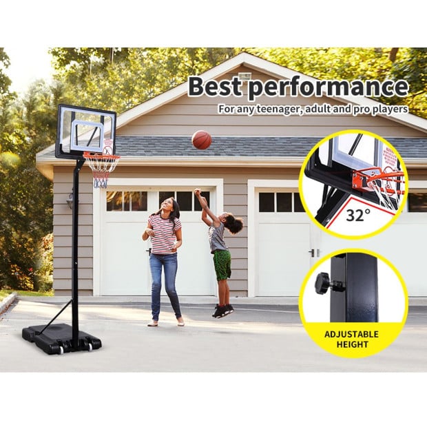 Basketball Hoop Stand Kid Rim Ring Backboard Net Height Adjustable Image 4