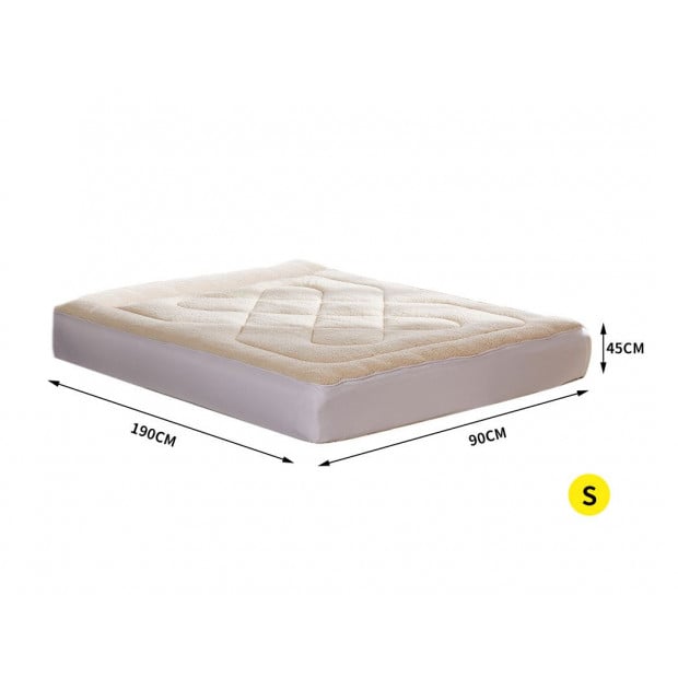 Mattress Topper Underlay Reversible Mat Pad Protector Single Image 3