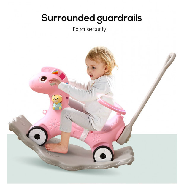 Bo Peep 2 in 1 Balance Bike And Rocker-Pink Image 9