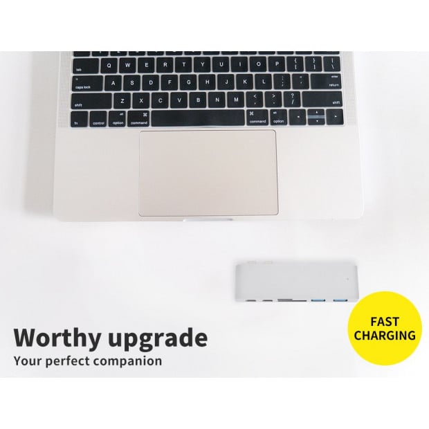 USB 3.0 Type-C HUB 6 Port Powered Adapter High Speed for Macbook pro Image 7