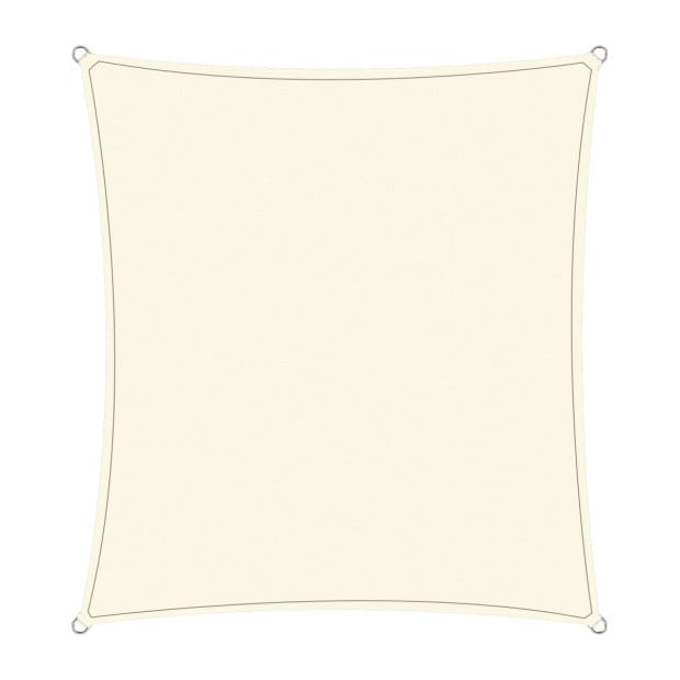 Wallaroo Waterproof 160GSM Outdoor Sun Shade Sail Canopy Cream Square 6 x 6m Image 2