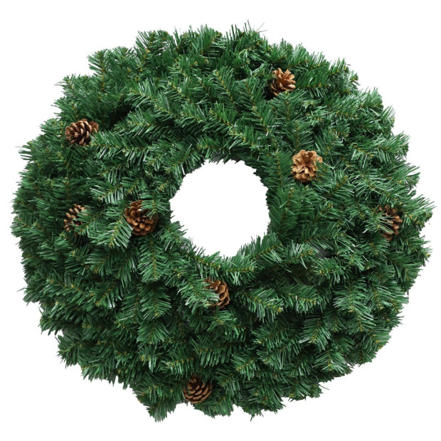 Christabelle 61cm Prelit Yuletide Glow Christmas Wreath with Pine Cones Image 2
