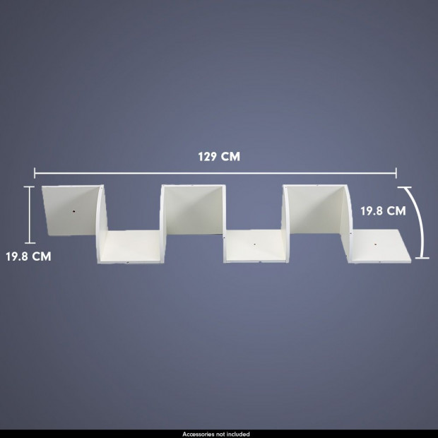 Sarantino 5-Tier Corner Wall Shelf Display Storage Shelves White Image 5