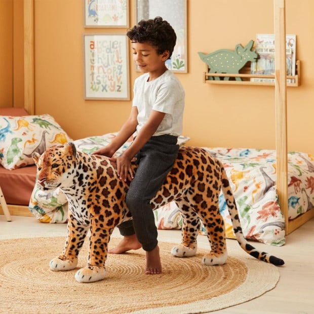 Jiggle & Giggle Large Standing Soft Plush Toy - Leopard Image 4