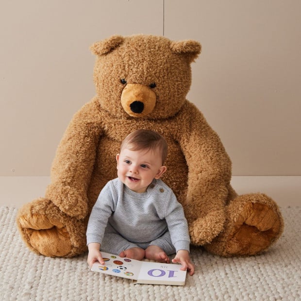 Jiggle & Giggle Large Sitting Soft Plush Toy Teddy Bear Image 4