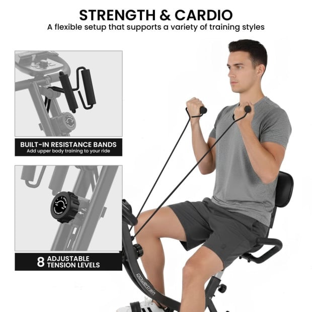 Powertrain 135E 4-in-1 Foldable X-Bike with LCD Display and Resistance Bands Image 10