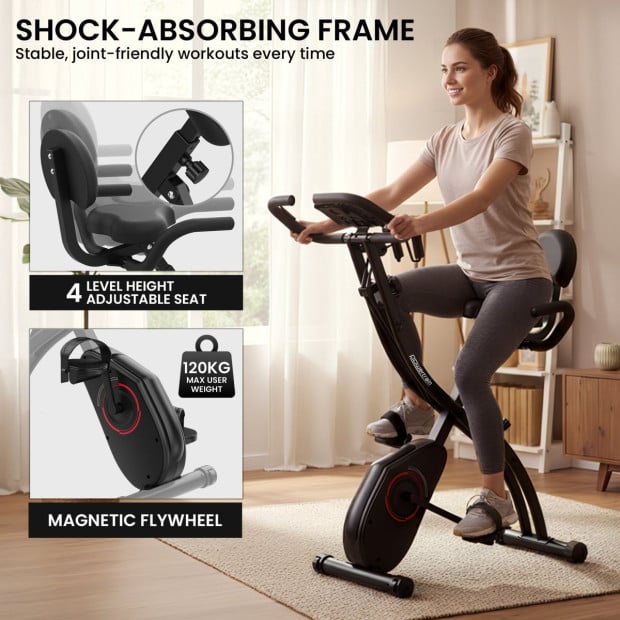 Powertrain 135E 4-in-1 Foldable X-Bike with LCD Display and Resistance Bands Image 11