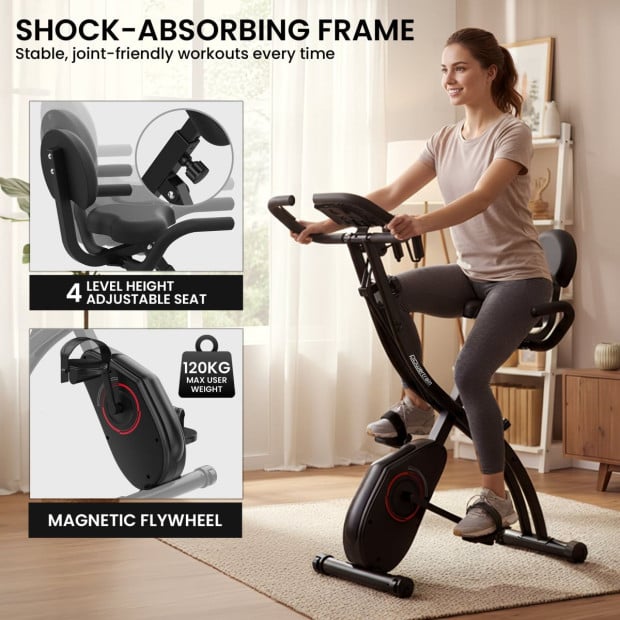 Powertrain 135E 4-in-1 Foldable X-Bike with LCD Display and Resistance Bands Image 12