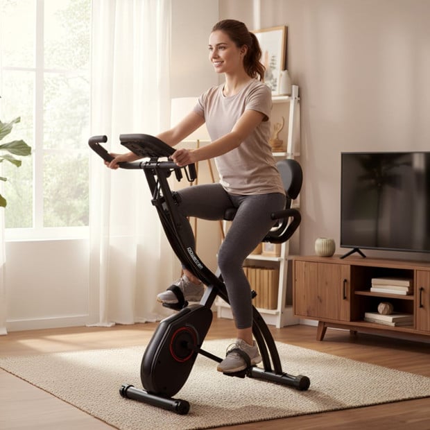 Powertrain 135E 4-in-1 Foldable X-Bike with LCD Display and Resistance Bands Image 14