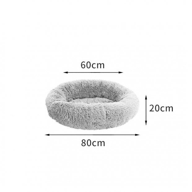 Pet Bed Dog Cat Beds Mattress Bedding Cushion Winter XL Grey Image 3