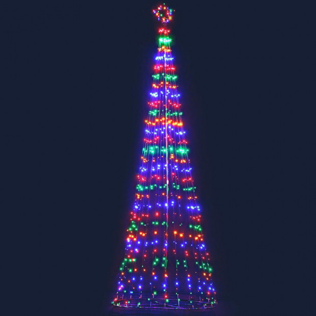 Jingle Jollys 5M LED Christmas Tree Optic Fiber 750pc Multi Lights