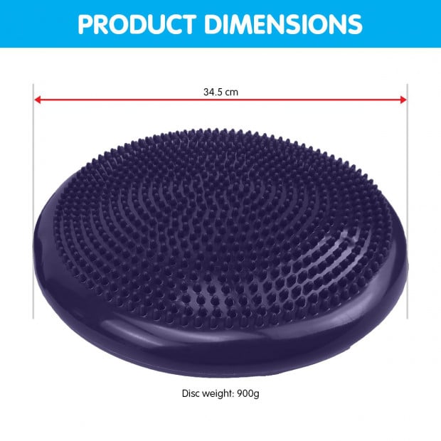 Powertrain Yoga Stability Disc Home Gym Pilates Balance Trainer - Purple Image 4