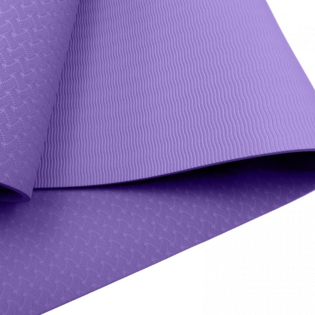 Powertrain TPE Yoga Pilates Exercise Mat 6mm - Lilac Image 3