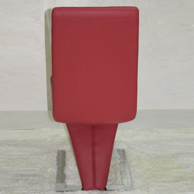 Black/Red/White Leatherette 2x Z Chair Red Image 5