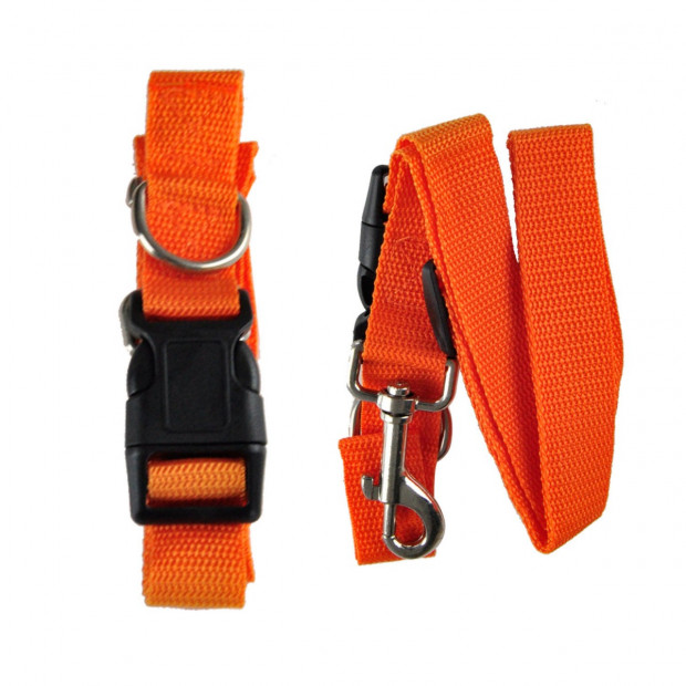 Adjustable Dog Leash Buddy Belt In Orange Image 2