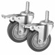 SOGA 2 x 4In Heavy Duty Polyurethane Swivel Castor Brake Wheels Image 1 thumbnail