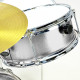 Children's 4pc Drum Kit Set - Silver Image 6 thumbnail