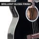 Karrera 43in Acoustic Bass Guitar - Black Image 6 thumbnail