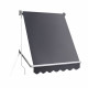 1.5m x 2.1m Retractable Fixed Pivot Arm Awning - Grey Image 1 thumbnail