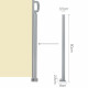 Instahut Retractable Side Awning Shade 2 x 3m - Beige Image 2 thumbnail